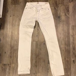 CITIZENS OF HUMANITY WHITE ELSON MEDIUM RISE JEANS